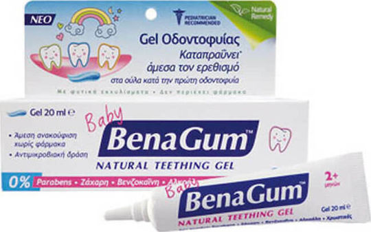 Wellcon Benagum Natural Teething Gel Gum Relief Product 20ml 2m+ 1pcs