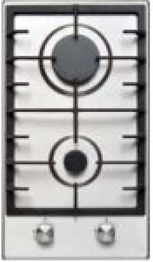 Finlux Domino Gas Cooktop Autonomous 29x51εκ. Silver