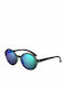 Breo Alexa Grey Tortoiseshell/Black Mirror Damen Sonnenbrille mit Braun Schildkröte Kunststoff Gestell und Hellblau Spiegel Linse