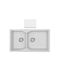 Crown R-92 Economic 6892 6892-10 Drop-In Chiuvetă Dreapta din Granit Sintetic L91xW51cm Granit alb