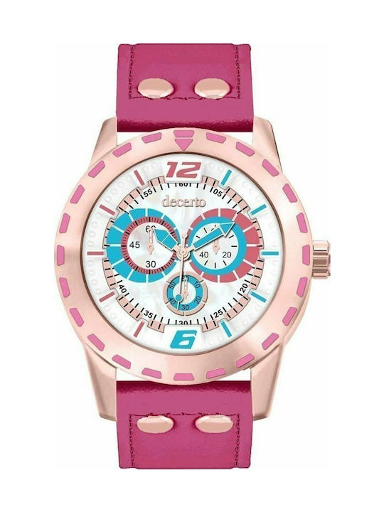 Decerto Flirty Uhr mit Rosa Lederarmband