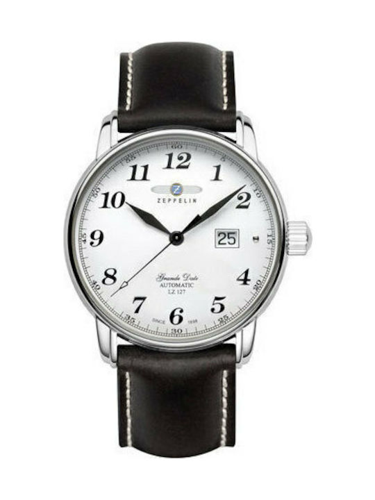 Zeppelin LZ127 Watch Automatic with Black Leather Strap