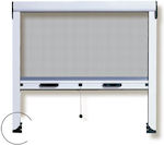 Primo Disegno Fiberglass Vertical Mosquito Net for Window White 150x180cm