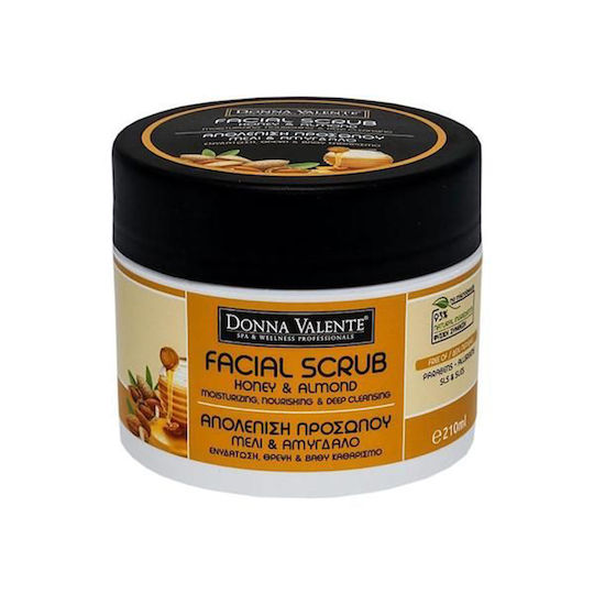 Donna Valente Κρέμα για Scrub Προσώπου Honey & Almond 210gr