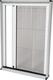 Primo Disegno Door Mosquito Net Screw-On Pleated Made of Fiberglass White With Frame 255x135cm