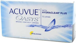 Acuvue Oasys with Hydraclear Plus 12 Δεκαπενθήμεροι Φακοί Επαφής Σιλικόνης Υδρογέλης με UV Προστασία