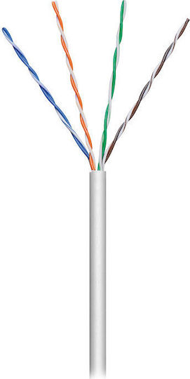 Goobay U/UTP Кат.5 (100Mbps) Мрежов Кабел Ethernet Без Конектори 100м Сив