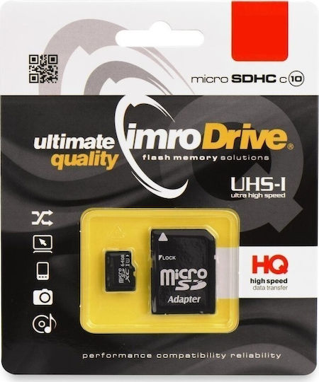 IMRO microSDHC 4GB U1 High Speed με αντάπτορα