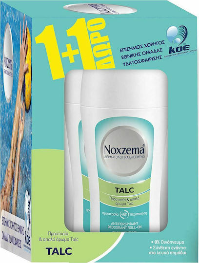 Noxzema Talc 48h Antiperspirant Deodorant Roll-On 2 x 50ml Deodorant 48h in Roll-On 2x50ml