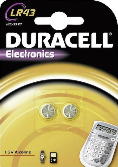 Duracell Electronics Алкални Батерии За часовници LR43 1.5V 2бр