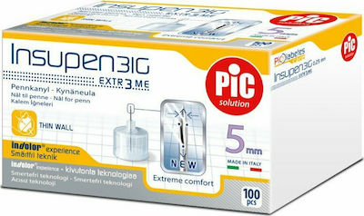 PiC Solution Insupen Βελόνες Ινσουλίνης 31G x 5mm 100τμχ