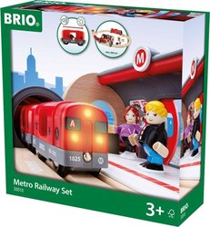 Brio Toys Metro Railway Σετ με Τρενάκι με Ήχο και Φως για 3+ Ετών