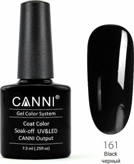 Canni Classic Ημιμόνιμο Βερνίκι Νυχιών 161 Pure Black 7.3ml
