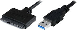 Powertech Cable USB 3.0 to SATA Μαύρο (CAB-U032)