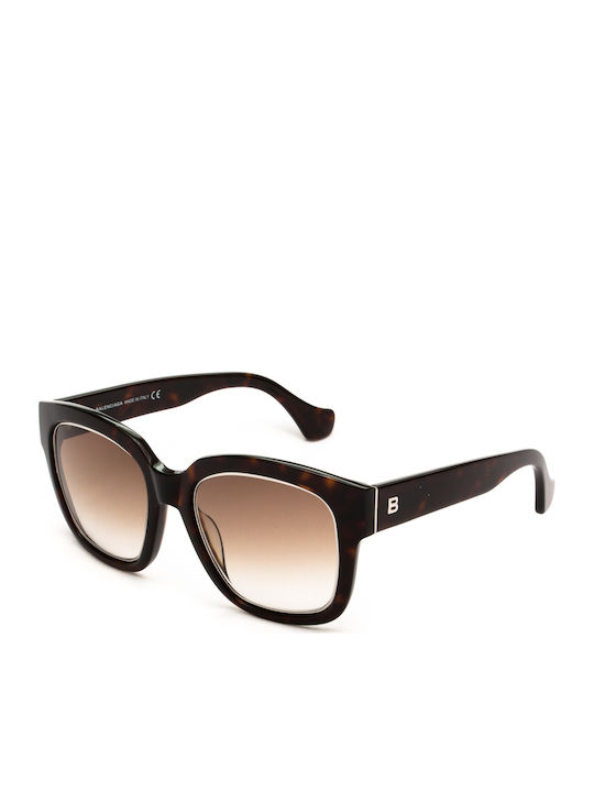 Balenciaga Damen Sonnenbrille mit Braun Kunststoff Gestell