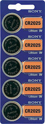Sony Uhrenbatterien Lithium CR2025 3V 5 Stück Sony Uhrenbatterien Lithium CR2025 3V 5 Stück