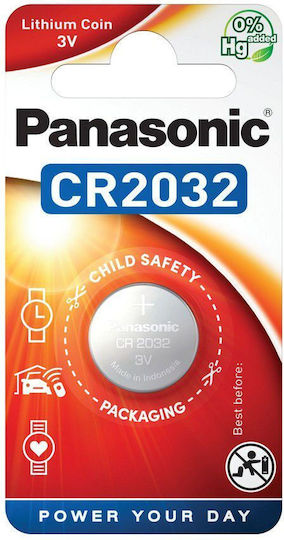 Panasonic Lithium Power Батерия За часовници CR2032 3V 1бр