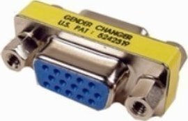 Comp Converter VGA male to VGA female Yellow 1pcs 04.003.0051