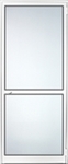 Ζ3 Мрежа Врата Шарнир Бял от Фибростъкло 230x110см 2-180-A