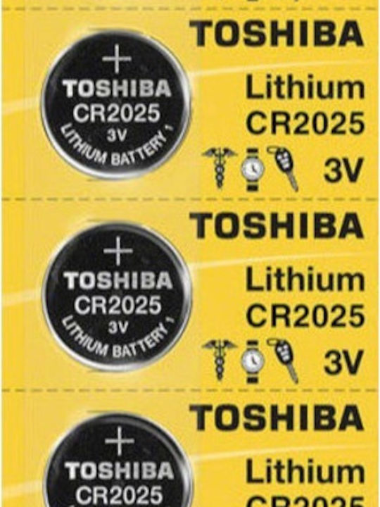Toshiba Μπαταρίες Λιθίου Ρολογιών CR2025 3V 5τμχ