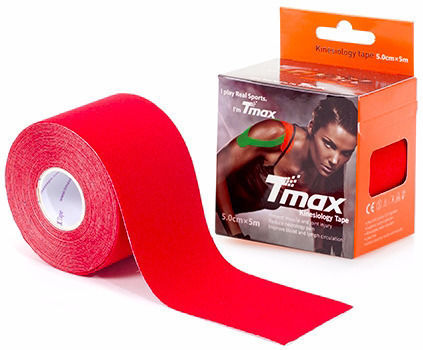 Tmax Cotton Kinesiology Tape 5cm x 5m Red