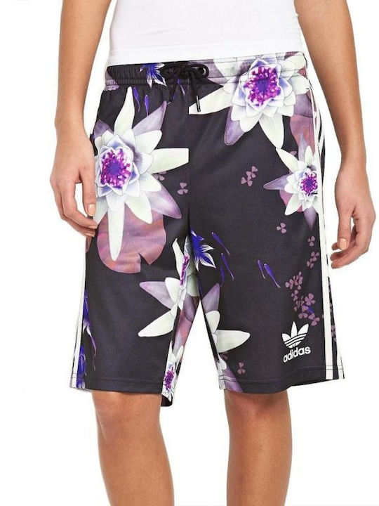 Adidas Lotus Print Shorts Damen Sportliche Bermuda Mehrfarbig