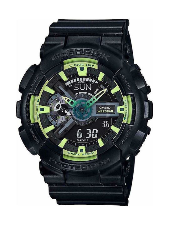 Casio G-Shock Digital Watch Chronograph Battery with Black Rubber Strap GA-110LY-1AER