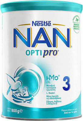 Nestle Γάλα σε Σκόνη Nan Optipro 3 12m+ 800gr