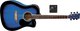 Gewa Acoustic Guitar D10-CE Cutaway Blueburst Cutaway Blue