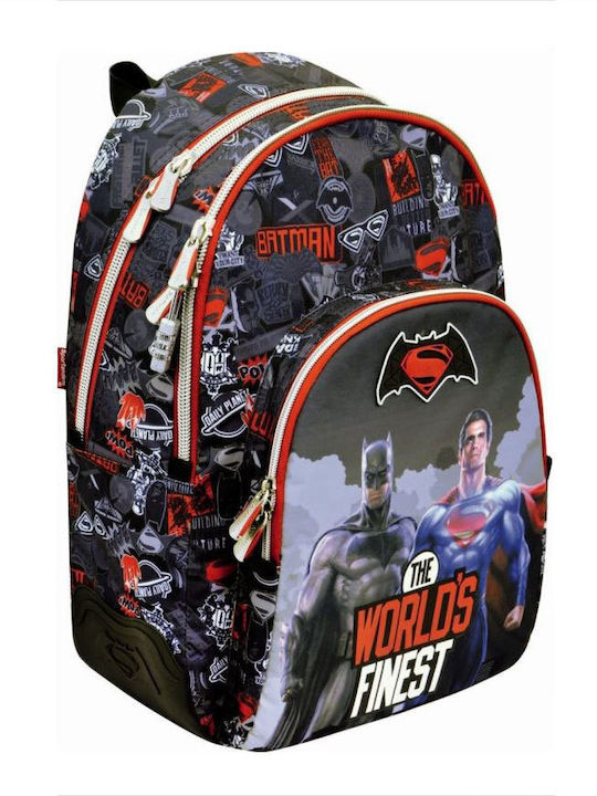 Graffiti Batman Vs Superman School Bag Backpack Elementary, Elementary in Black color