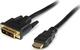 StarTech 0.5m DVI-D male to HDMI male Cable Black (HDDVIMM50CM)