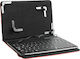 Tracer Flip Cover Piele artificială cu Tastatură Engleză SUA Negru (Universal 7-8" - Universal 7-8") TRAT43854