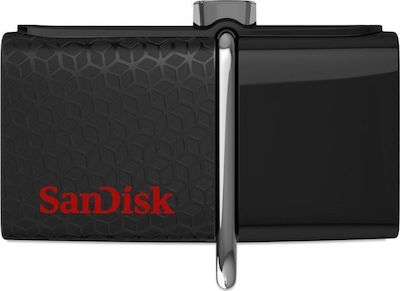 Sandisk Ultra Dual V2 64GB USB 3.0 Stick με σύνδεση USB-A & micro USB-B Μαύρο