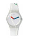 Swatch T'Shuss Часовник с Бял Каучукова Каишка