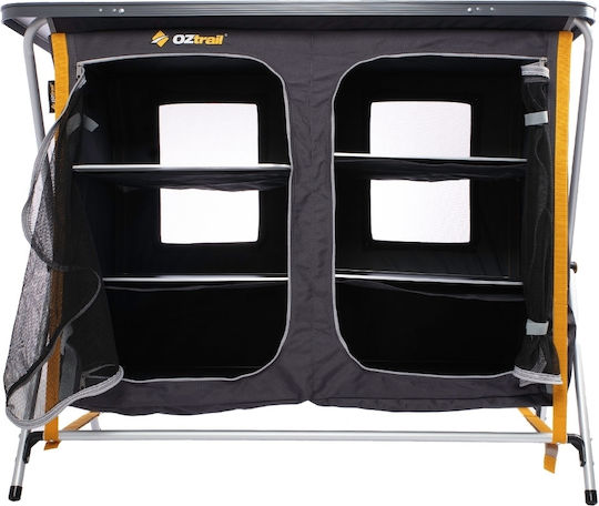OZtrail Deluxe Ντουλάπα Αλουμινίου για Camping Πτυσσόμενη 110xx90cm Γκρι