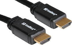 Sandberg 508-99 HDMI 2.0 Flat HDMI Male - HDMI Male 3m Black
