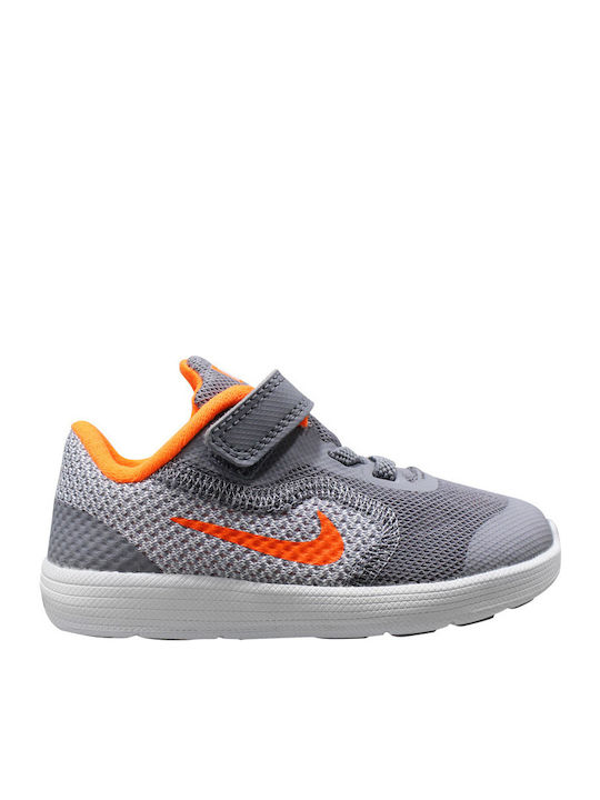 Nike Revolution 3 TDV Kids Running Shoes Gray