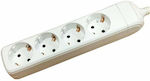 Eurolamp 4-Outlet Power Strip without Cable White