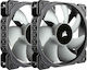 Corsair ML120 Premium Magnetic Levitation Case Fan (2400rpm / 75cfm) Χωρίς Led Φωτισμό και Σύνδεση 4-Pin PWM 2τμχ