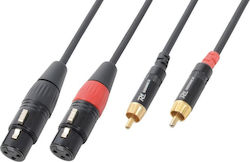 Power Dynamics Cable 2x XLR female - RCA male 1.5m Power Dynamics Cable 2x XLR female - RCA male 1.5m