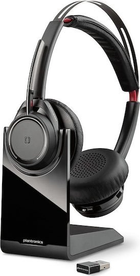 Plantronics Voyager Focus Uc B825-M Microsoft Ασύρματα On Ear Multimedia Ακουστικά με μικροφωνο και σύνδεση Bluetooth / USB-A