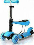 Kinderroller Klappbar Jumphigh Sit 3 in 1 3-Rad mit Sitz Blau