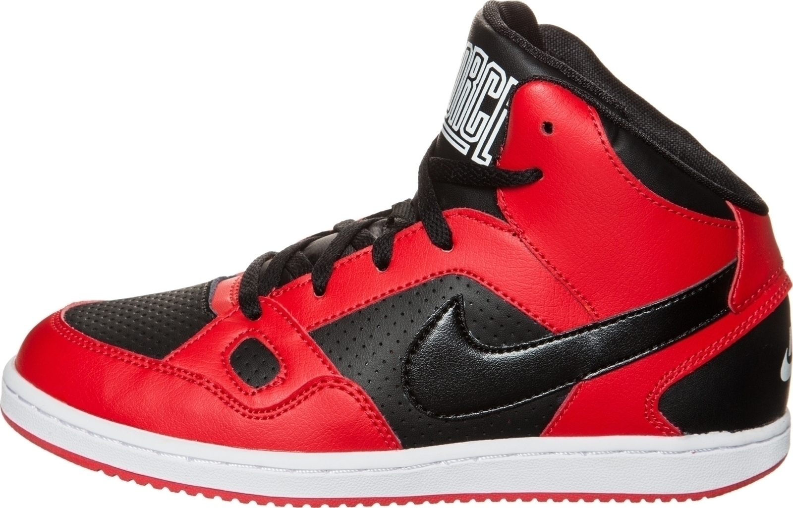 nike son of force mid red black