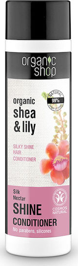 Natura Siberica Organic Shop Shea & Lily Shine Conditioner για Όλους τους Τύπους Μαλλιών 280ml
