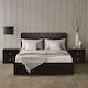 Mone Κρεβάτι Διπλό Επενδυμένο με Δερματίνη Καφέ με Αποθηκευτικό Χώρο & Τάβλες 150x200cm