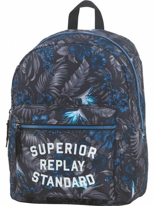 Graffiti Replay School Bag Backpack Elementary, Elementary in Blue color