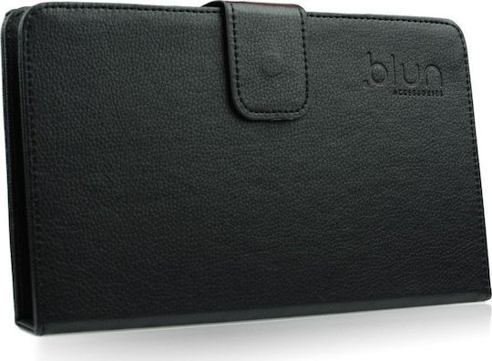 Blun Buchhülle mit Bluetooth Tastatur Klappdeckel Englisch US Schwarze (Galaxy Tab 3 7.0)