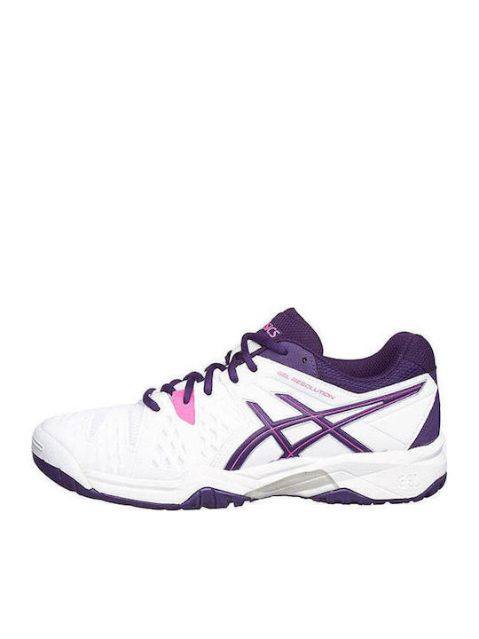 Gel Resolution 6 GS Αθλητικά Παιδικά Παπούτσια Running με Κορδόνια Λευκά
