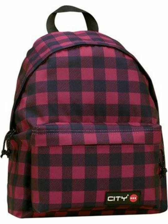 Lyc Sac City The Drop Red Checks Σχολική Τσάντα...