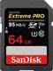 Sandisk Extreme Pro SDXC 64GB U3 V30 UHS-I 95MB/s